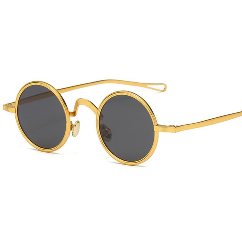 

Sunglasses Retro Metal Round Steam Punk Polarized Women Clear Anti-Blue Lens Glasses Frame Men Shades UV400 Sun 2021