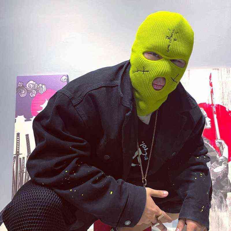 

Winter Warm Full Face Cover Motorcycle Ski Mask Hat 3 Holes Balaclava Army Tactical CS Windproof Knit Beanies Hat Scarf Masks