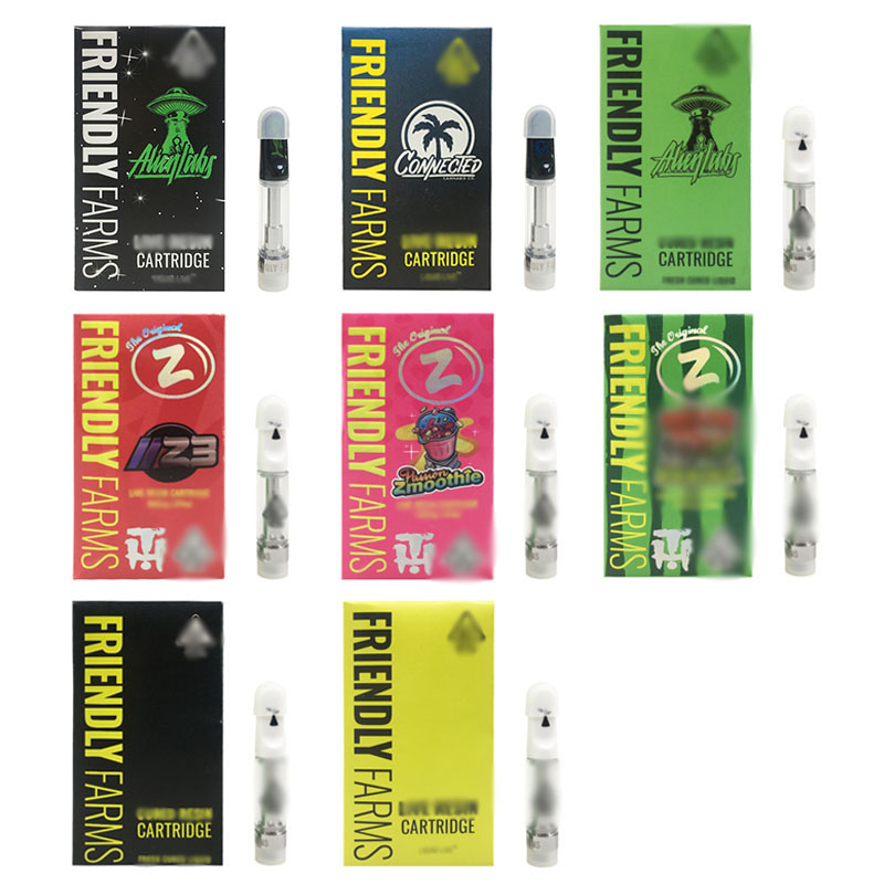 

Friendly Farm Packaging With 0.8ml 1.0ml empty carts Vape Cartridge ceramic coil with tube