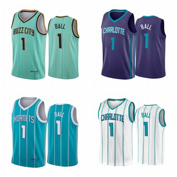 

LaMelo Ball 2021 Mint Charlotte Hornets Green City Basketball Jersey, Black;red