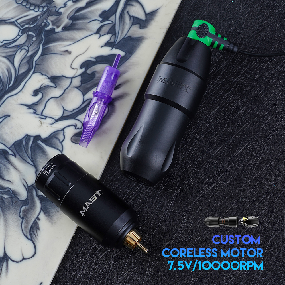 

Powerful Mast Tour Pro With Battery Set Tattoo Rotary Machine Tattoo Short Pen Wireless Machine Accessories for TattooScouts