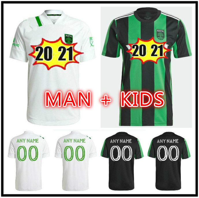 

man kids kit 2021 2022 Austin FC soccer jerseys away Inaugural MLS 21 22 Home ring Dominguez lima DARIO CONCA KLEBER XAVIER BAEZ Football shirts, Black;yellow