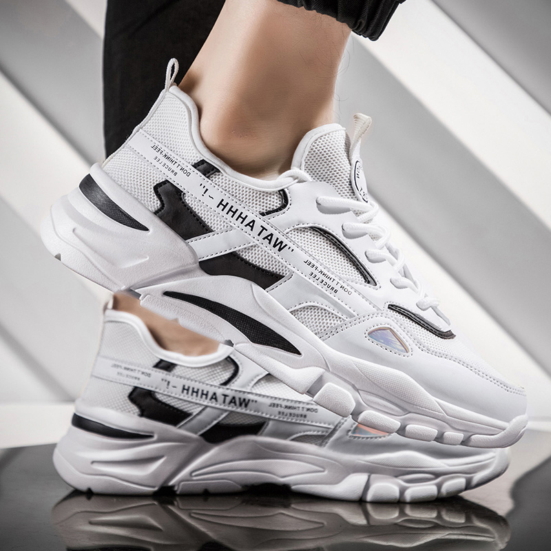 

Womens Men Trainer Sport Size Running Shoes Gray Black Blue Red White Sunmmer Thick-Soled Runners Sneakers Code: 02-0895