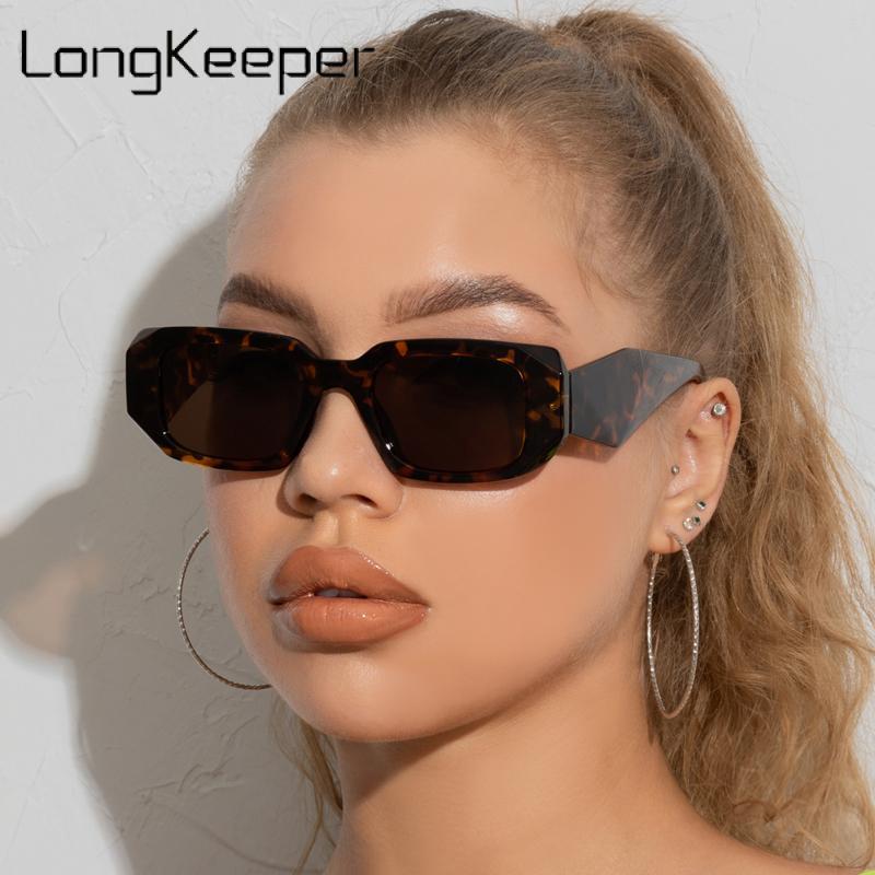 

Sunglasses Vintage Leopard Square Women Small Rectangle Sun Glasses Female Fashion Temple Design