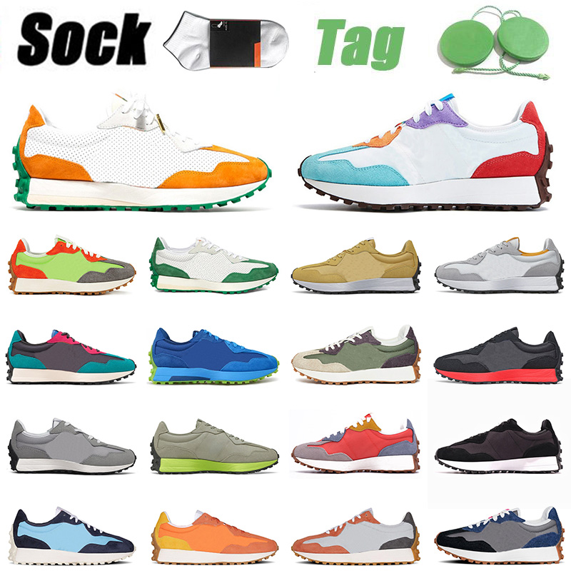 

Top Quality Sports Balance 327 Running Shoes Men Women Lime Green Pride Castle Rock Vibrant Orange Navy White Trainers Outdoor Sneakers 36-45, D1 36-45
