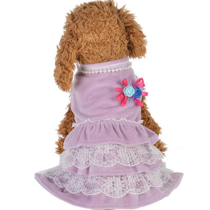 

Dog Apparel High Quality Teddy Skirt Fashion Beaded Cake Than Xiong Bomei Cat Costume Pet Spring Autumn Thin Clothes, Blue