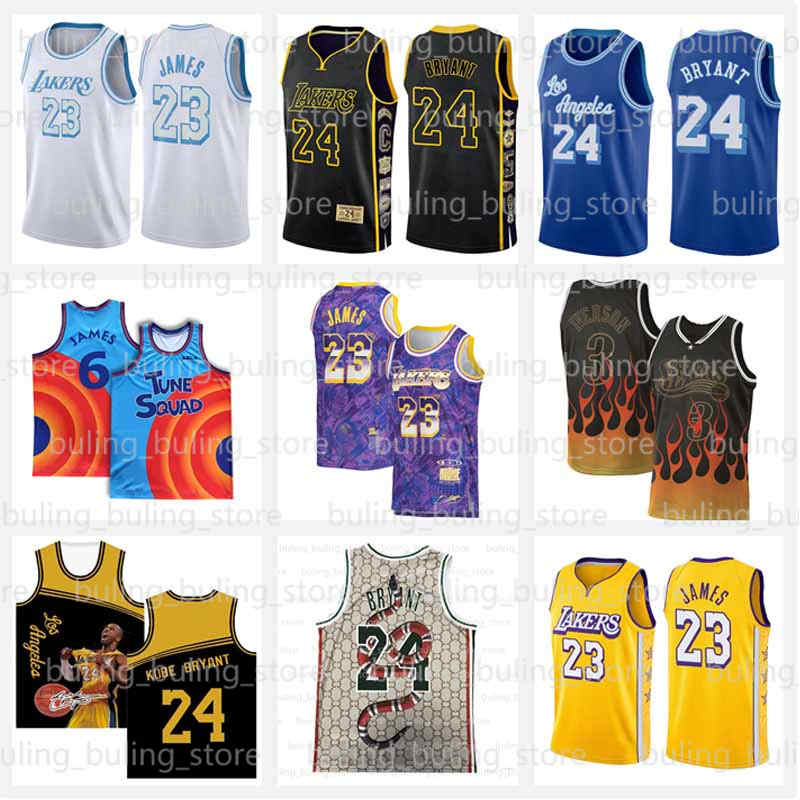 

8 24 33 BRYANT Jerseys Alex 4 Caruso Los LeBron 23 James Angeles Lakers Kobe Johnson black Mamba Anthony 3 Davis Kyle Allen Kuzma Iverson, Blue;black
