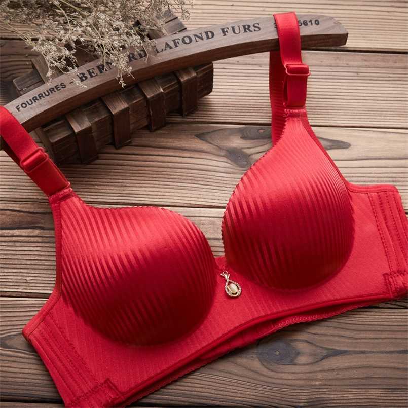 

Super Push up Thickened 6cm Women Sexy Bra Small Chest Adjustable Bread Cup Bra Top Girl's Wireless Comfortable Underwear 211110, Pink