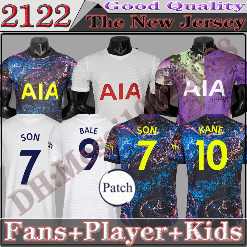 

2122 Jersey Bergwijn Kane Son Lucas 21 22 Dele Ndombele Lo Celso DOHERTY football shirt TOTTENHAM Fsan version Player men kids kits set uniforms, Black;yellow