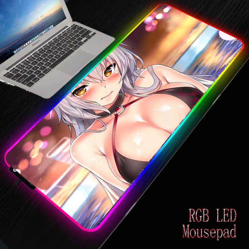 

Mouse Pads & Wrist Rests MRG Sexy Anime Girl Big Breasts Po Rubber Base Non-slip Mat RGB Lighting And Ordinary Pad