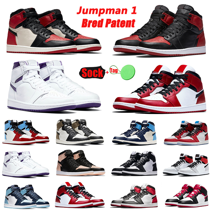 

Jumpman 1 Mens 1 high OG basketball shoes 1s Bordeaux University Blue dark mocha bred shadow UNC twist seafoam Fearless Top 3 men women Sneakers trainers, Pay for box
