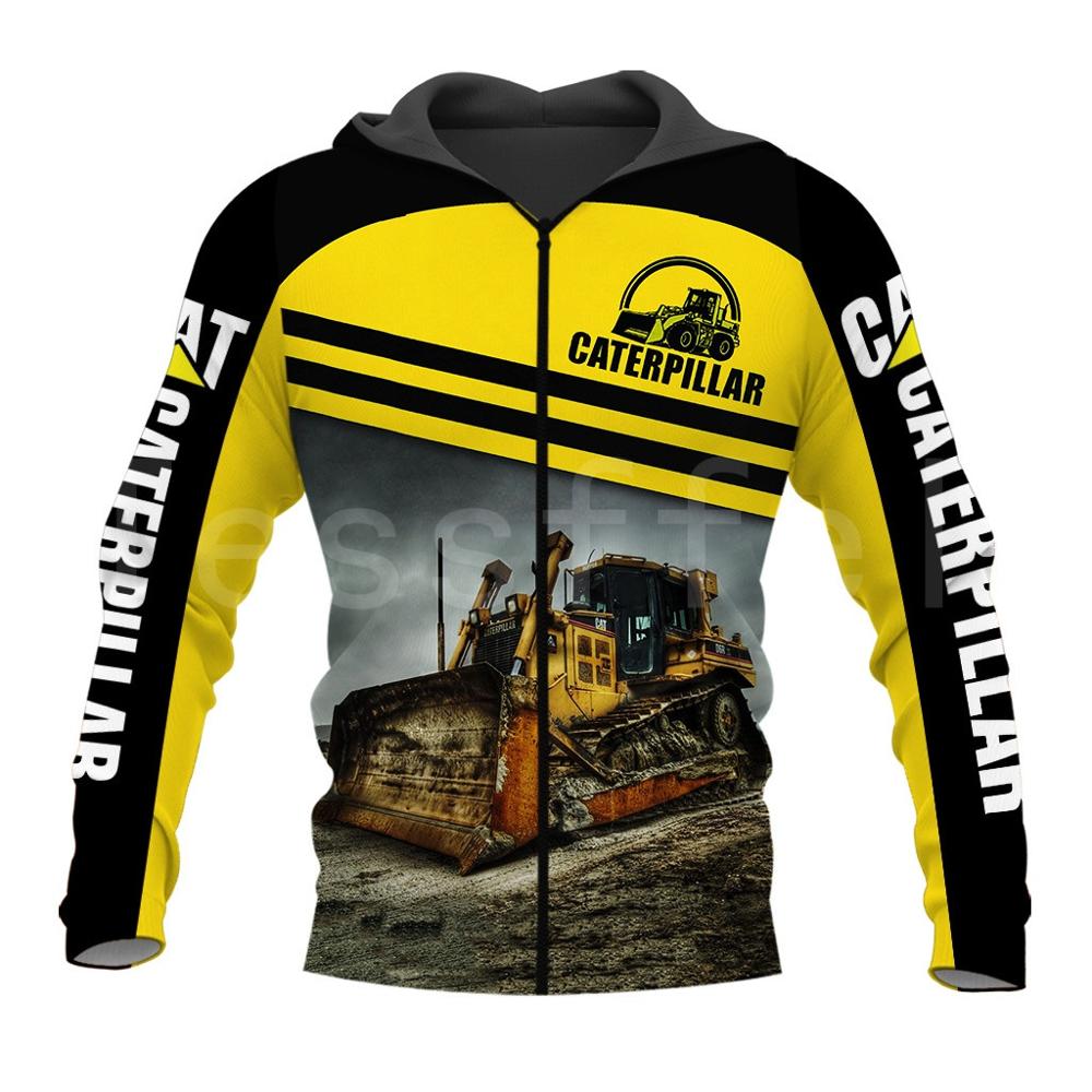 

Excavator Equipment Worker Machine Fashion Tracksuit Casual Unisex 3D Printed Zip Hoodies/Sweatshirts/Jacket, Black