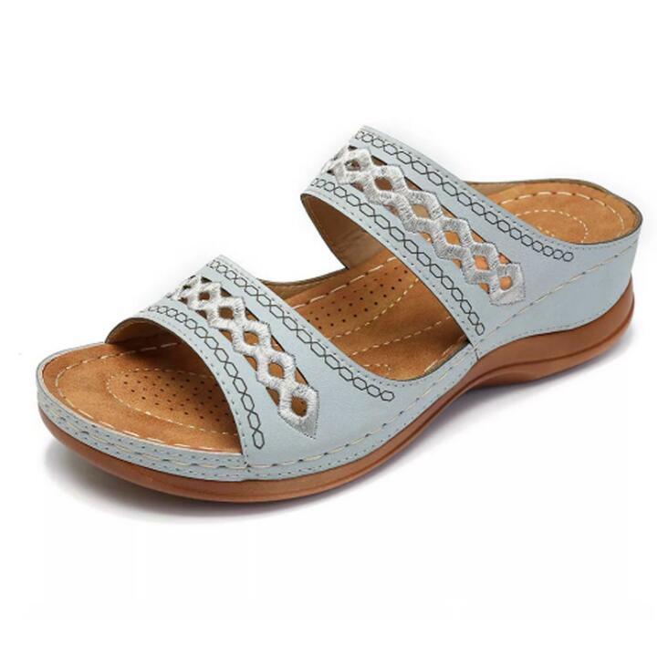 

2022 Wedge Sandals Women Shoes Summer Gladiator PU Open Toe Elastic Female Casual Women's, 08
