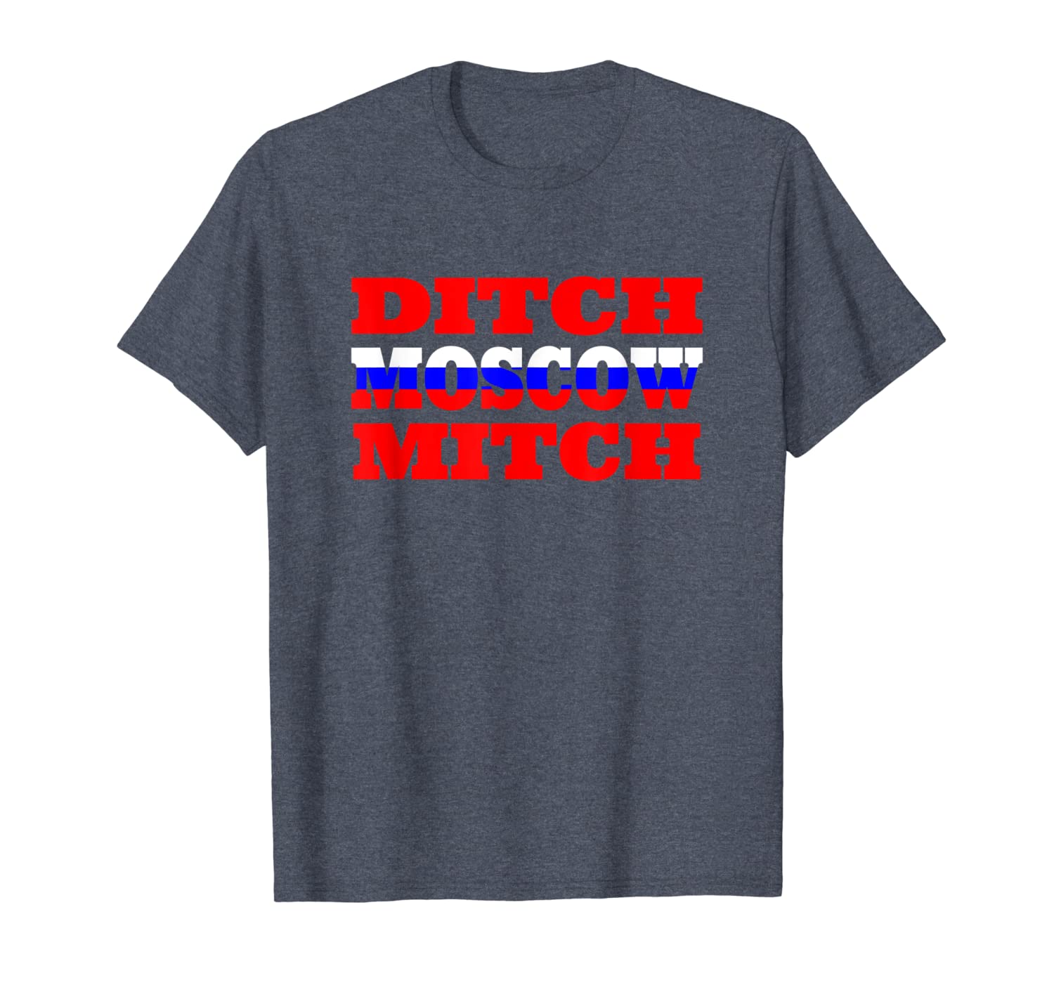 

ditch moscow mitch resistance t-shirt, White;black