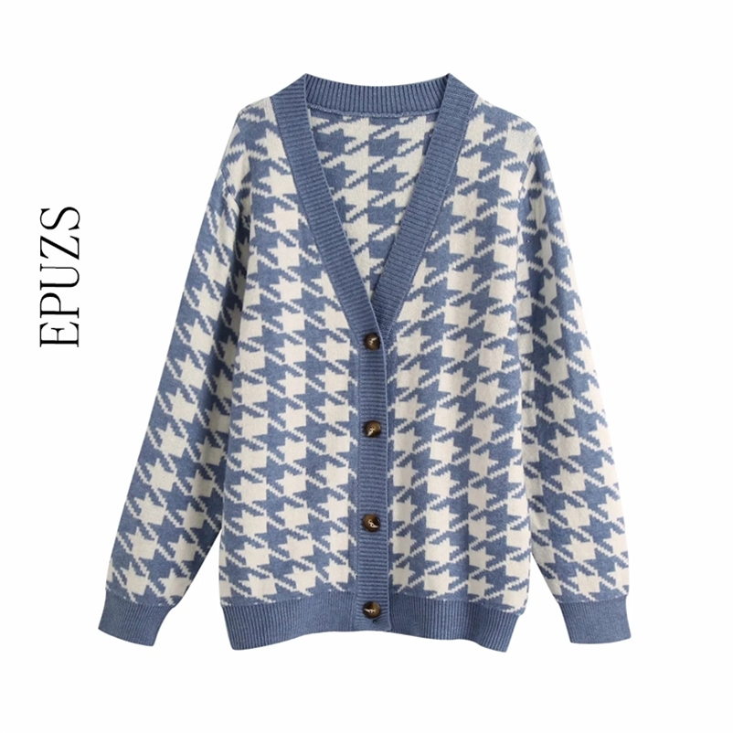 

Winter loose knitted cardigan sweater women long sleeve Casual korean jumper 210521, Black