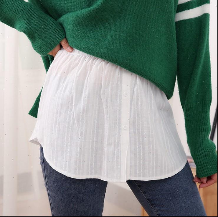 

solid color elastic waist layered women skirts detachable spring summer a shirt false mini skirt show thin short fake hem, Black