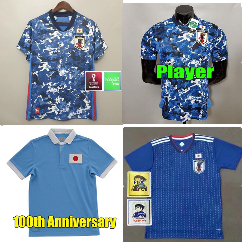 

Japan 100th Anniversary Player version soccer jersey 18 19 20 21 22 National team KAGAWA ENDO OKAZAKI NAGATOMO HASEBE KAMAMOTO Japanese Men football Shirt Uniforms, 20/21 home