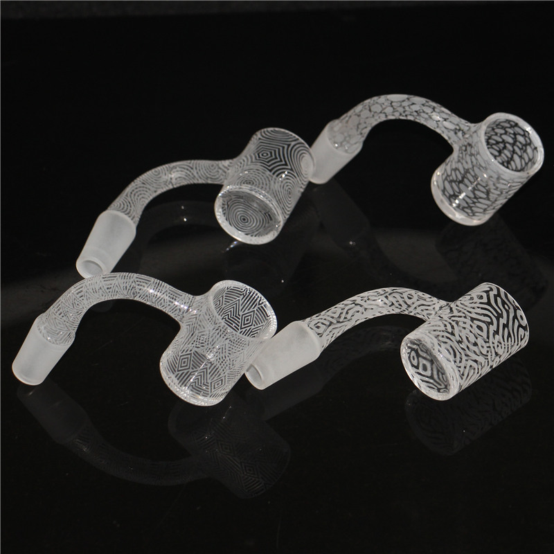 

20pcs Smoking Fully Weld Sandblasted Quartz Nails Terp Slurper Bangers 14mm male joint concentrate dab straw silicone pipes nectar collectors glass bowls DHL