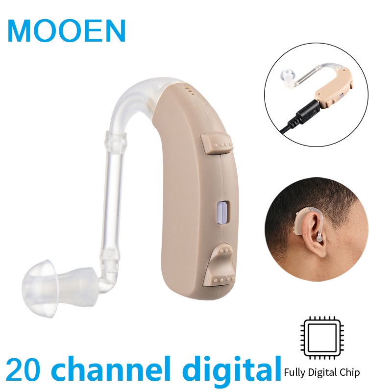 

20 Channel Best Hearing aid Sound Amplifier Adjustable Tone Rechargeable Digital Hearing Aids RIC Sound Voice AmplifierScouts
