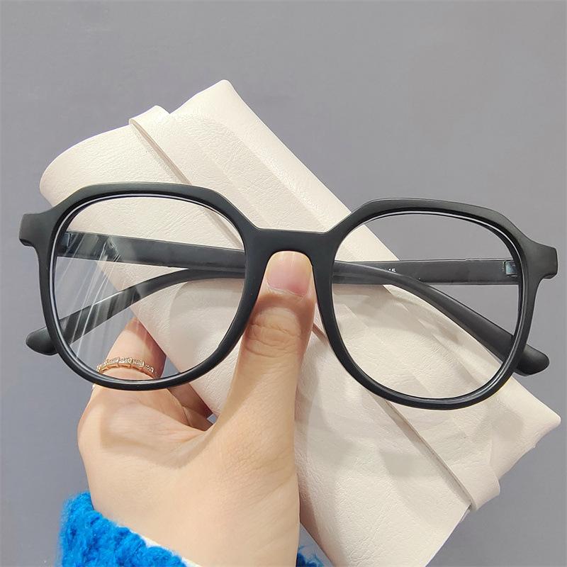 

Sunglasses Large-frame Polygonal Anti-blue Light Glasses Transparent Candy Pigments Flat Can Be Equipped With Myopia Lenses