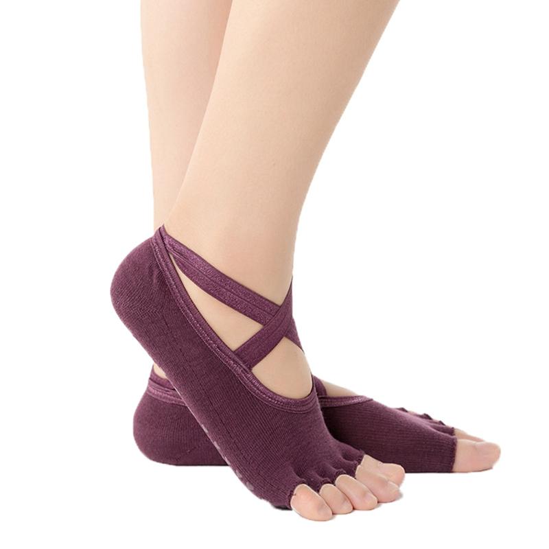 

Sports Socks Non-Slip Yoga Unisex Ballet Pilates Sport, Black