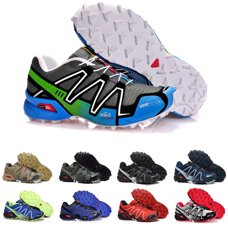 

Speed cross 3 CS Jogging mens Running Shoes SpeedCross 3s runner III Black Green Trainers Men Sports Sneakers chaussures zapatos 40-46, Color#21