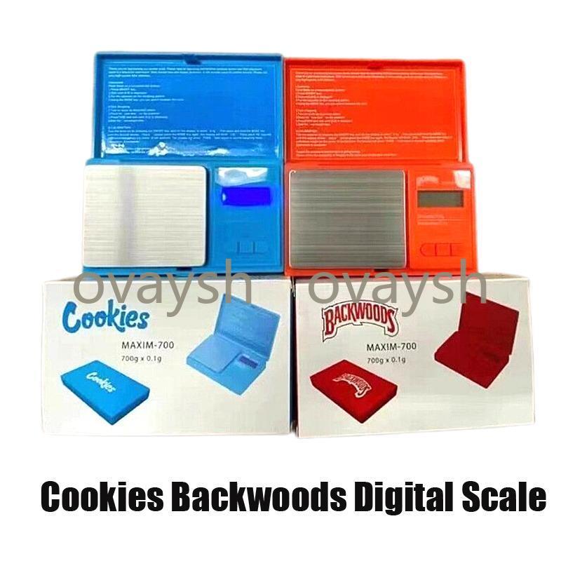 

Cookies Backwoods Electronic Scale 700g 0.1g Jewelry Gold Tobacco Stash Weight Vapes Measurement Device Digital Electronic Weigher Balance Flip Style Kit