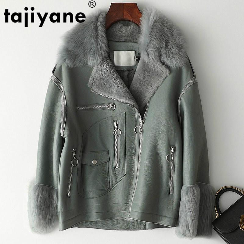 

Women's Fur & Faux Autumn Winter Coat Women Clothes 2021 Real Genuine Leather Jacket Korean 100% Sheepskin Female Double-faced Tops, Black
