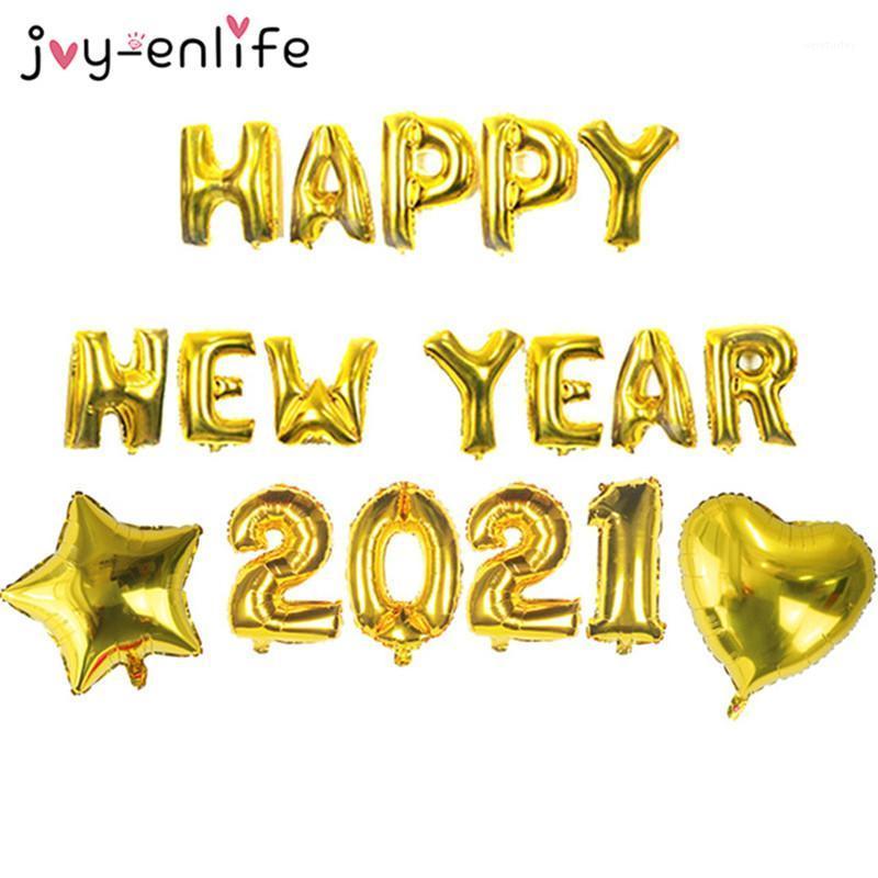 

Party Decoration 18pcs Happy Year 2021 Gold/Sliver Foil Balloons Eve Decor Navidad Gift Merry Christmas Ballon