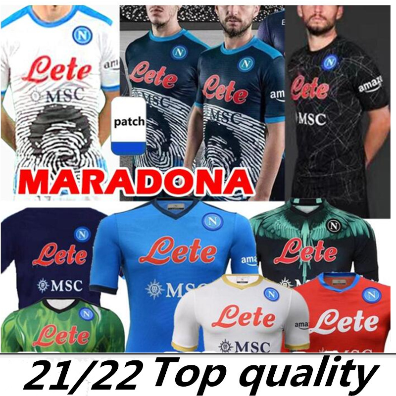 

2021 2022 Napoli Soccer Jerseys Halloween Burlon MARADONA Maglietta da calciatore OSIMHEN INSIGNE 21/22 SSC Naples MAGLIA MERTENS Men Kids Kits Football Shirt Thai, 10