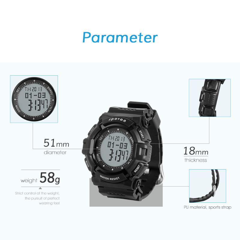 

Height / Air Pressure Measurement, Multifunctional Outdoor Sports Watch, Mountaineering Skiing Speed Calculation Wristwatches, No.2