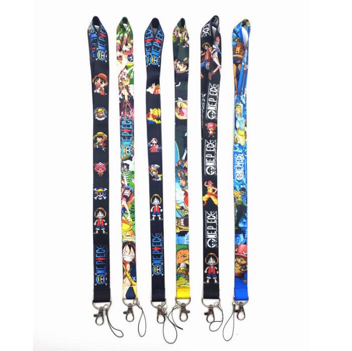 

Cartoon Japan Anime One Piece Neck Strap Lanyards ID Card Gym Mobile Phone Straps Badge Holder Rope Key Chain Cosplay Gifts