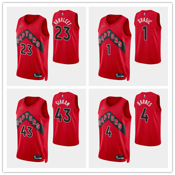 

TorontoRaptorsMEN Scottie Barnes Goran Dragic Pascal Siakam Fred VanVleet 75th Anniversary Diamond basketball Jersey