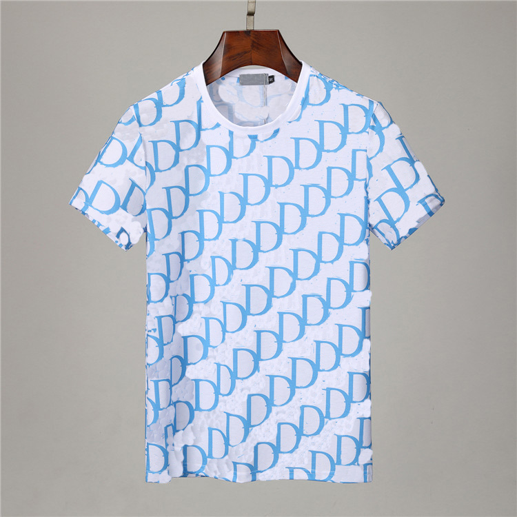 

202SS New Mens Designer T shirt Paris fashion Tshirts Summer DFQ Pattern T-shirt Male Top Quality 100% Cotton Tops D0328