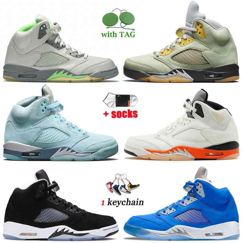 

High OG Basketball Shoes Jumpman 5 Women Mens Trainers Shattered Backboard Racer Blue Jade Horizon Bluebird Green Bean 5s Sports Sneakers