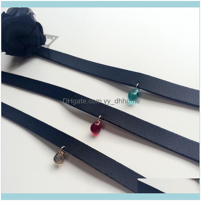 

Pendants Jewelry() Water Czech Glass Crystal Pu Leather Ropes & Stainless Steel Chokers Handmade Jewelry Necklaces Drop Delivery 2021 Wjhnk