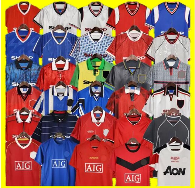 

Retro Version 1992 1994 1996 2002 United Soccer jerseys 1999 2000 finals football shirts Giggs SCHOLES BECKHAM RONALDO Manchester Vitage 1990 1998 CANTONA KEANE, 1998/99 home