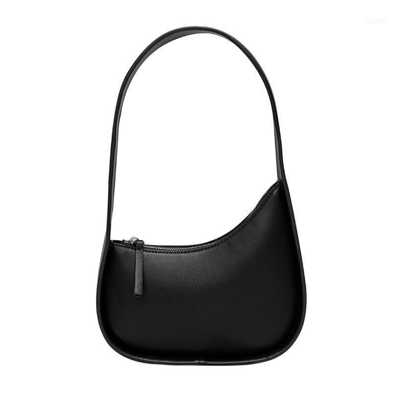 

Evening Bags Women Bag Genuine Leather Bucket Solid Casual Zipper Shoulder Handbag Simple Style High-capacity Vintage, Black