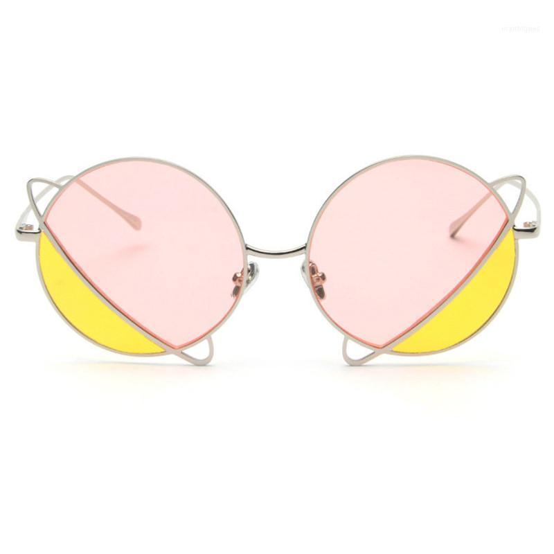 

Sunglasses MINCL/ Small Size Round Women Brand Design Gradient Lens Sun Glasses Pink Blue Yellow Red UV400 FML1