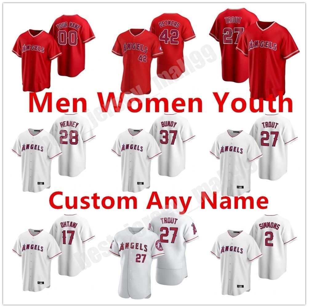 

Custom 2021 Los Angeles Men Women youth kids Baseball Jerseys 6 Anthony Rendon 27 Mike Trout 17 Shohei Ohtani JERSEY, Colour 1