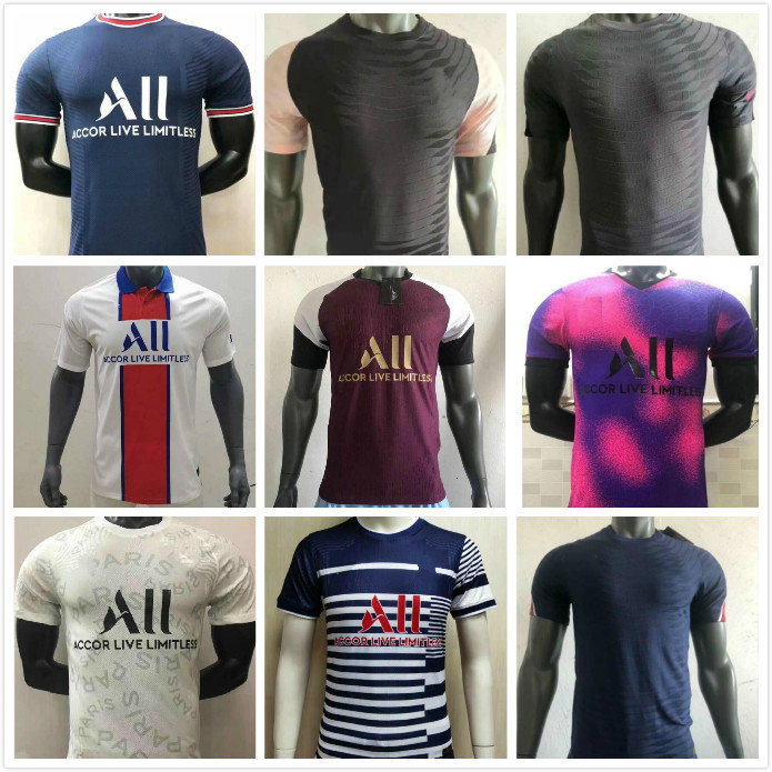 

player version 20 21 22 Paris MBAPPE KEAN soccer jersey VERRATTI 2021 2022 MARQUINHOS ICARDI KIMPEMBE maillots de football shirt, Black;yellow