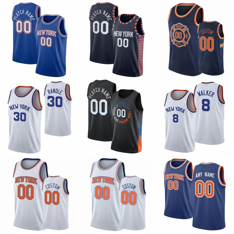 

2021 Custom Obi 1 Toppin Julius 30 Randle RJ 9 Barrett Kemba 8 Walker Robinson Derrick5 Quickley Quentin 6 Grimes Basketball Jerseys