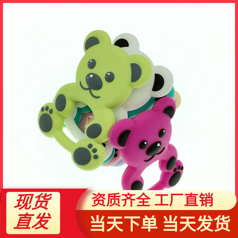 

Silicone products new panda silicone gutta percha molars mother baby toys