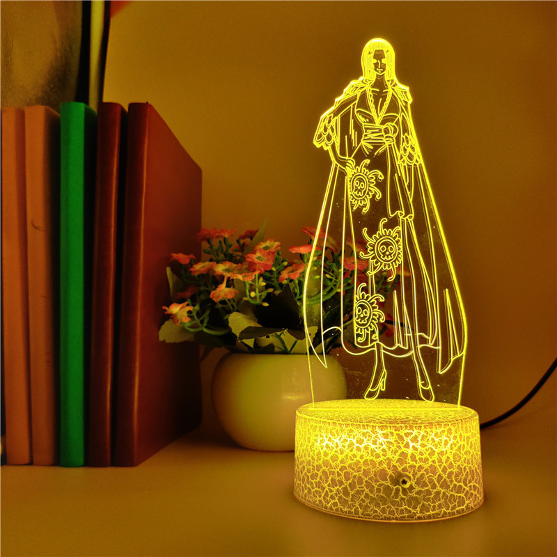 Room LED Nightlight Kids 3D Desk Lamp RGB Color Night Light One Piece Boa Hancock Figure for Bedroom Decor Anime Fans Gift-image-695115697