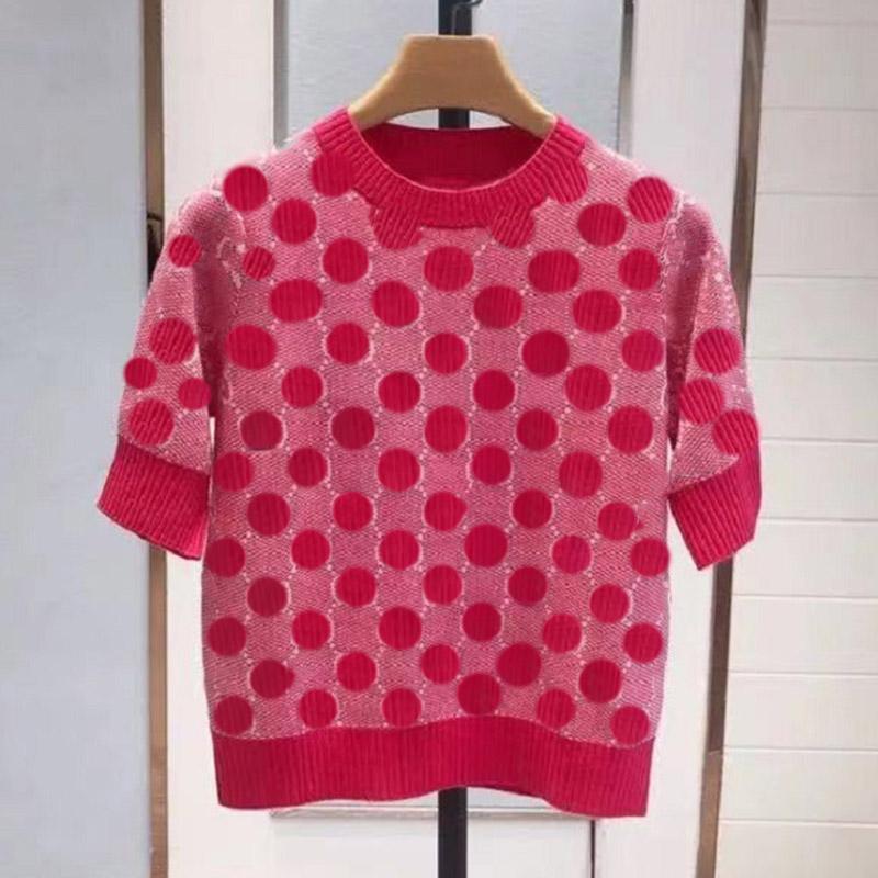 

Luxury Designer Women&#39s Knits &amp Tees short sleeved sweater fashionable letter style pullover cotton wool blend comfor, Freight dhl