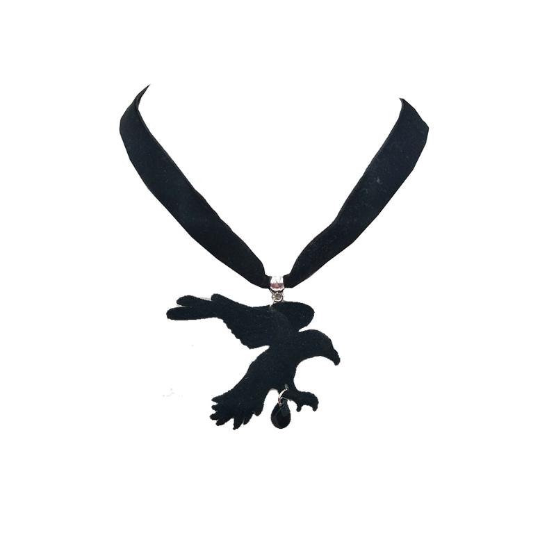

Chokers LOVOACC Personality Velvet Eagle Choker Short Black Clavicle Collar Animal Pendant Necklace Gothic Bird Necklaces Women