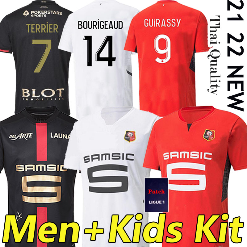 

Stade Rennais 21/22 Fans Player Version soccer jerseys Rennes 120th Anniversary 2021 CAMAVINGA BOURIGEAUD NIANG DOKU HUNOU Men+kids kits Maillots de football shirt, 21-22 home