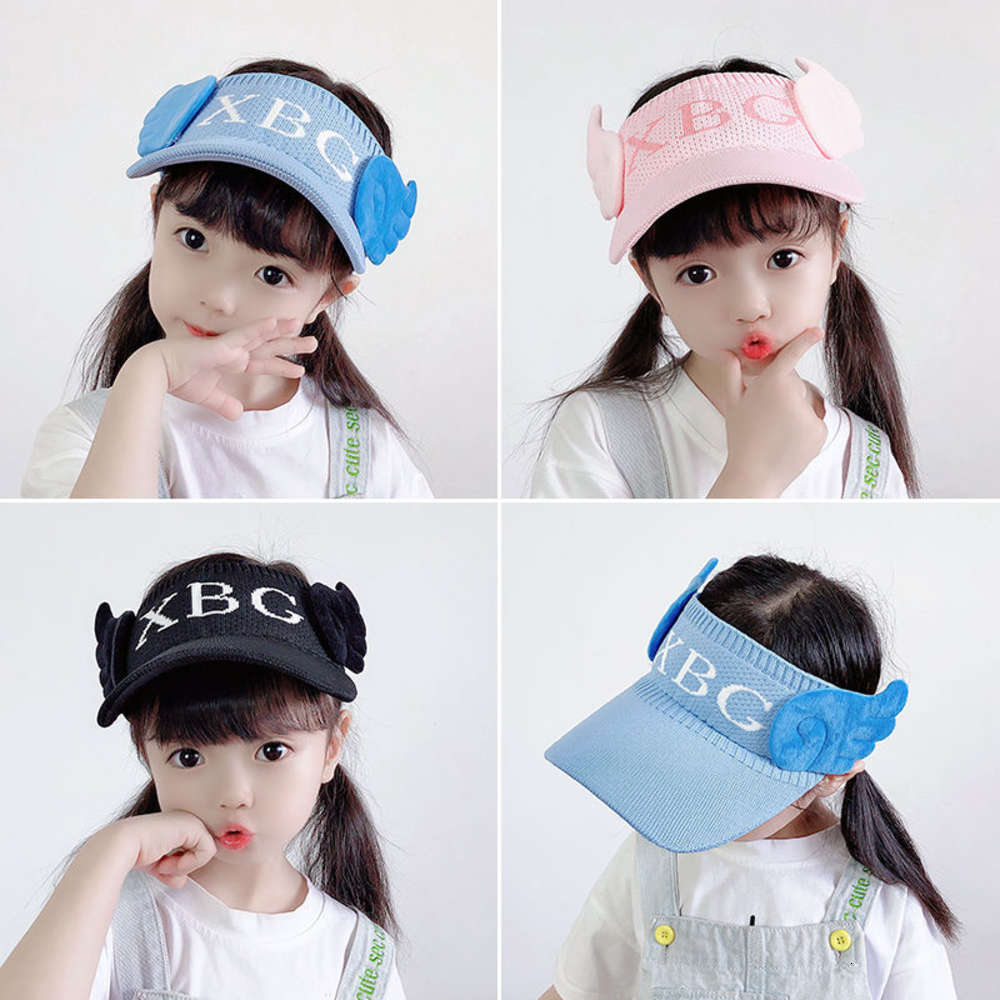 

Children's sun hat summer protection and UV cute cartoon baby's empty top duck tongue, Yellow