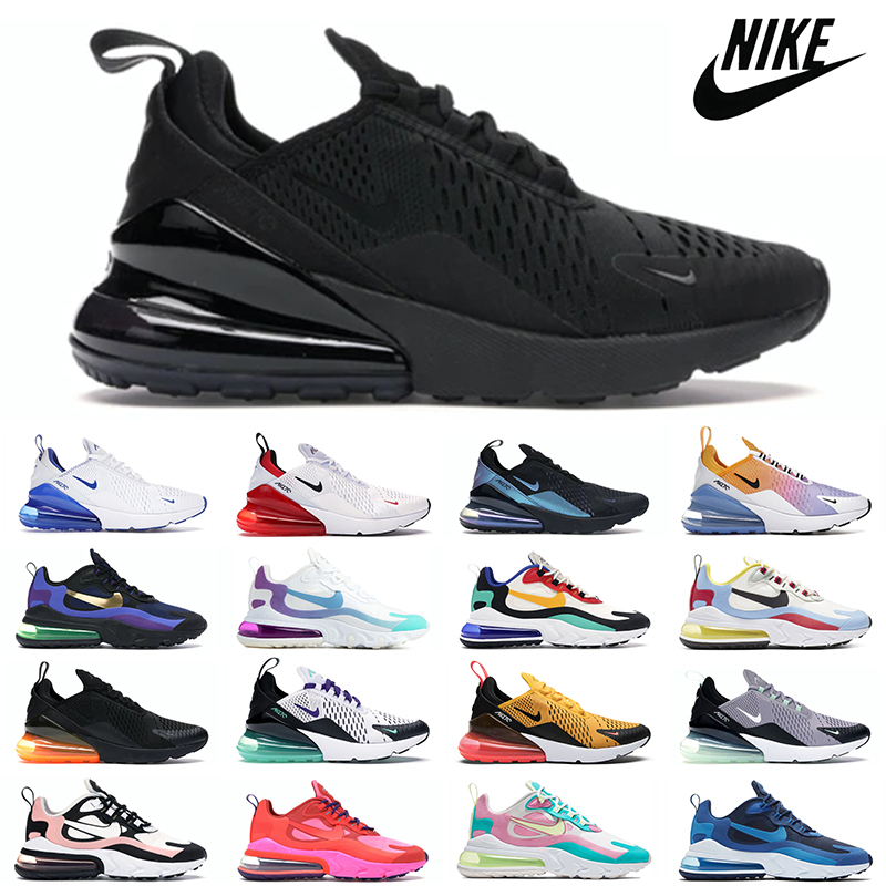 

newest max 270 men women air running shoes triple black university red throwback future light bone mens trainer, White black