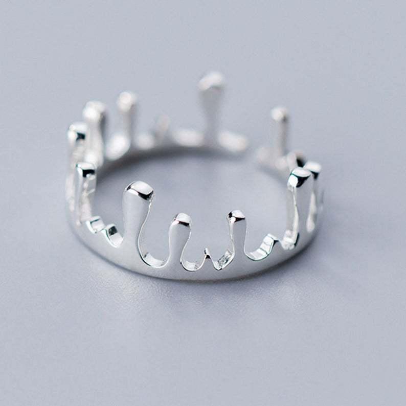 

Wedding Rings Fashion Ring Small Open Imperial Crown Ringen Jewelry Female Cool Cute Midi For Women Party Gifts Promise Couples